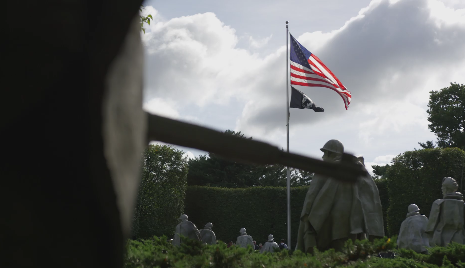 Flag waving in the sky free of concern